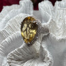 925 Sterling Silver Citrine & Beryl Ring Size 8.5