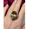 925 Sterling Silver Citrine & Beryl Ring Size 8.5