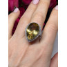925 Sterling Silver Citrine & Beryl Ring Size 8.5