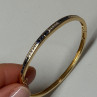 14K Yellow Gold Bracelet Blue & White Sapphire