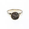925 Sterling Silver Pyrite Ring Size 5.5