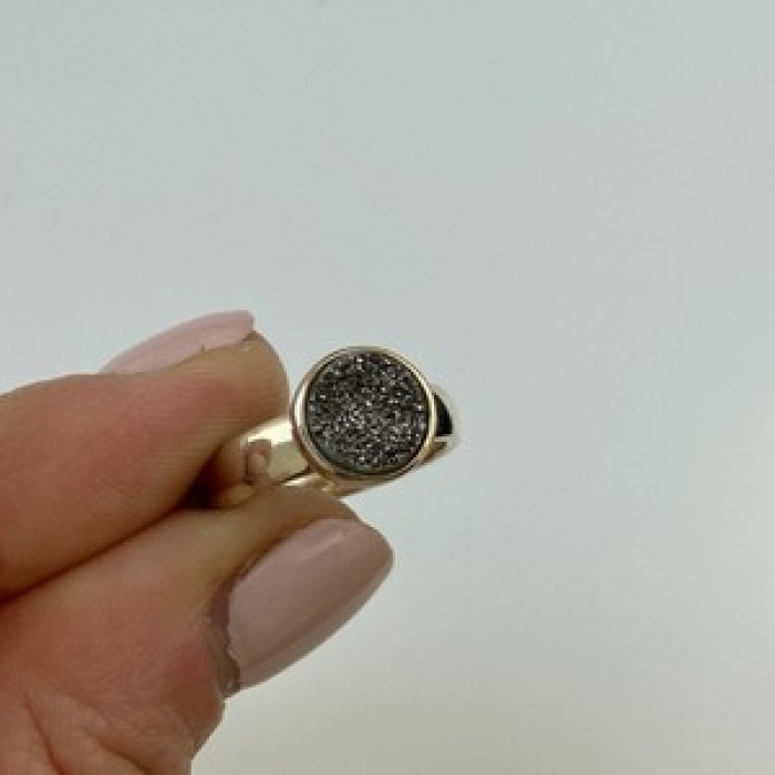 925 Sterling Silver Pyrite Ring Size 5.5