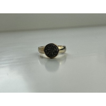 925 Sterling Silver Pyrite Ring Size 5.5