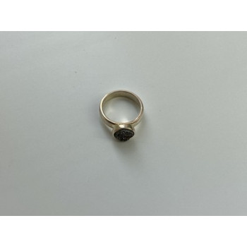 925 Sterling Silver Pyrite Ring Size 5.5