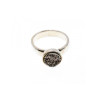 925 Sterling Silver Pyrite Ring Size 5.5