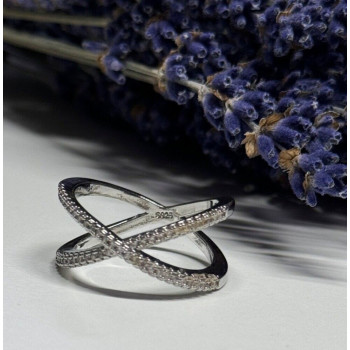 925 Sterling Silver CZ Ring Size 8.5