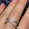 925 Sterling Silver CZ Ring Size 8.5