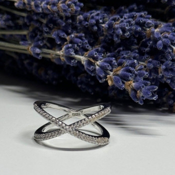 925 Sterling Silver CZ Ring Size 8.5