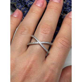 925 Sterling Silver CZ Ring Size 8.5