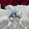 925 Sterling Silver Topaz & Beryl Ring Size 6