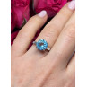 925 Sterling Silver Topaz & Beryl Ring Size 6