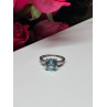 925 Sterling Silver Topaz & Beryl Ring Size 6