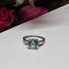 925 Sterling Silver Topaz & Beryl Ring Size 6