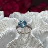 925 Sterling Silver Topaz & Beryl Ring Size 6