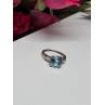 925 Sterling Silver Topaz & Beryl Ring Size 6