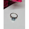 925 Sterling Silver Topaz & Beryl Ring Size 6