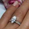 925 Sterling Silver CZ Ring Size 5.5