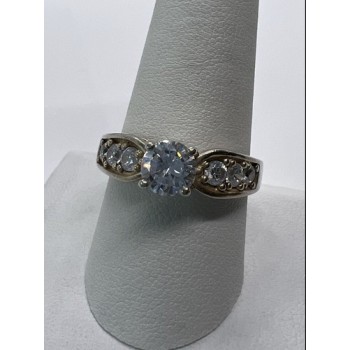 925 Sterling Silver & CZ Ring Size 9.5