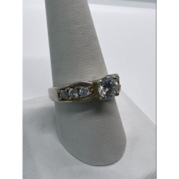 925 Sterling Silver & CZ Ring Size 9.5