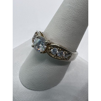 925 Sterling Silver & CZ Ring Size 9.5