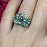 925 Sterling Silver Spinel & CZ Ring Size 6