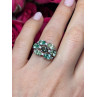 925 Sterling Silver Spinel & CZ Ring Size 6