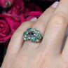 925 Sterling Silver Spinel & CZ Ring Size 6