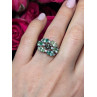 925 Sterling Silver Spinel & CZ Ring Size 6