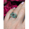 925 Sterling Silver Spinel & CZ Ring Size 6