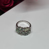 925 Sterling Silver Spinel & CZ Ring Size 6