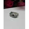 925 Sterling Silver Spinel & CZ Ring Size 6