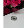 925 Sterling Silver Spinel & CZ Ring Size 6