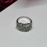 925 Sterling Silver Spinel & CZ Ring Size 6