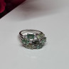 925 Sterling Silver Spinel & CZ Ring Size 6