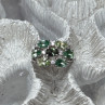 925 Sterling Silver Spinel & CZ Ring Size 6