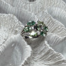 925 Sterling Silver Spinel & CZ Ring Size 6