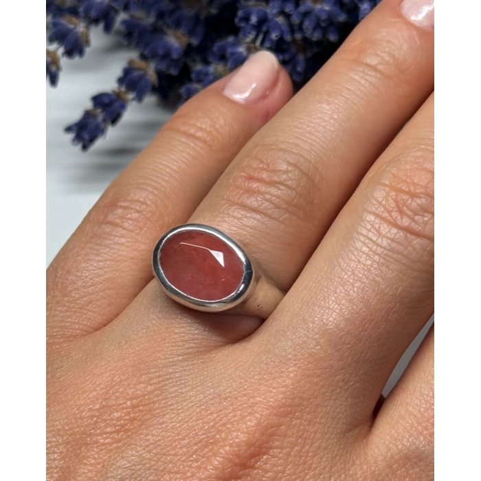 Vintage 925 Sterling Silver Agate Ring Size 7