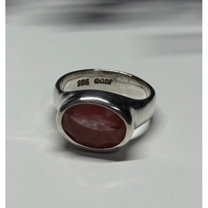 Vintage 925 Sterling Silver Agate Ring Size 7