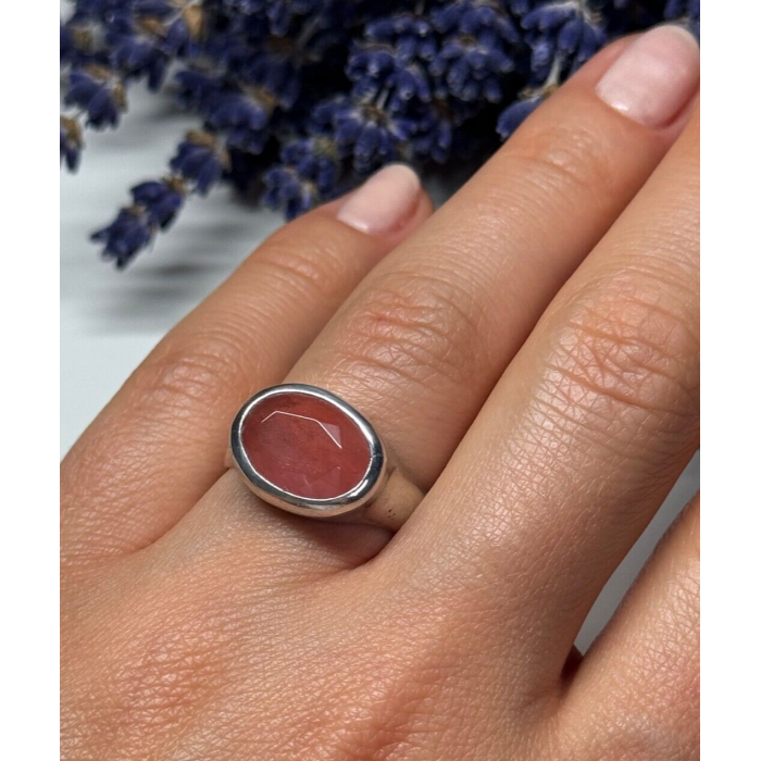 Vintage 925 Sterling Silver Agate Ring Size 7