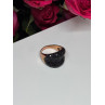 925 Sterling Silver Gold Plated Black Spinel Ring Size 8.5