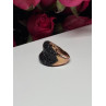 925 Sterling Silver Gold Plated Black Spinel Ring Size 8.5