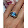 925 Sterling Silver CZ & Marcasite Ring Size 6