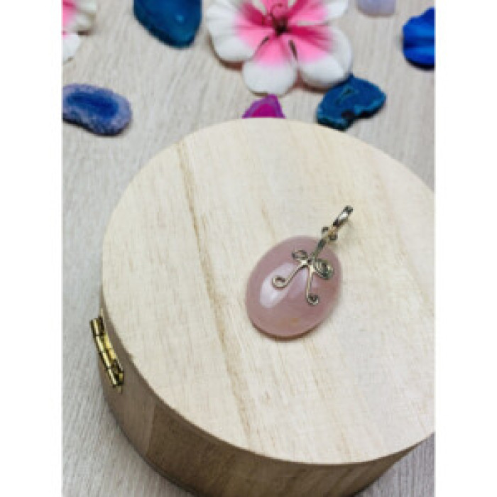 925 Sterling Silver Morganite Pendant