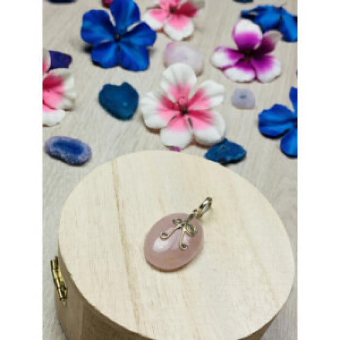 925 Sterling Silver Morganite Pendant