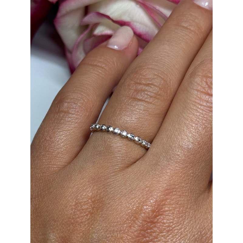 925 Sterling Silver Gold Plated CZ Ring Size 6