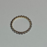 925 Sterling Silver Gold Plated CZ Ring Size 6