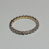 925 Sterling Silver Gold Plated CZ Ring Size 6