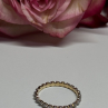 925 Sterling Silver Gold Plated CZ Ring Size 6
