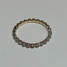 925 Sterling Silver Gold Plated CZ Ring Size 6