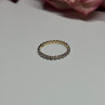 925 Sterling Silver Gold Plated CZ Ring Size 6